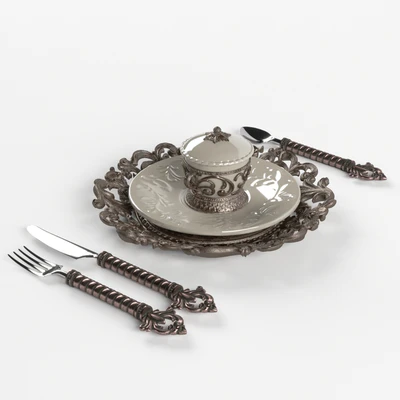 GG Collection Piece Fleur de Lis Place Setting — Ver 1