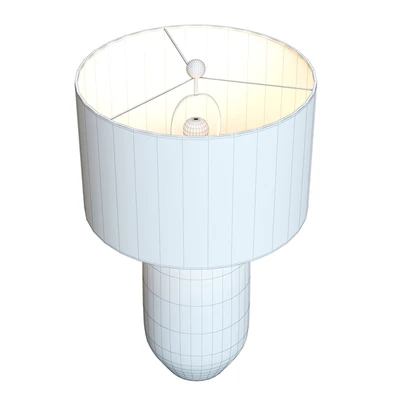 Crate & Barrel Cane Gray Table Lamp — Ver 2