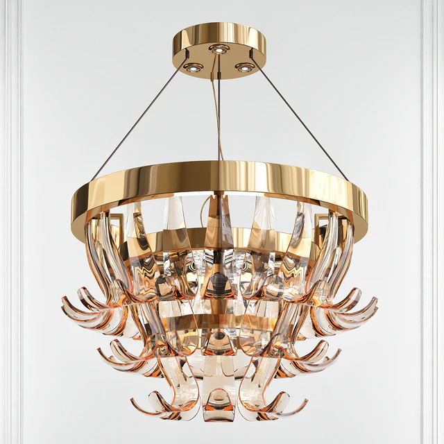 Il Paralume Marina RING CHANDELIER WITH VENETIAN GLASS CURLED ELEMENTS — Скачать