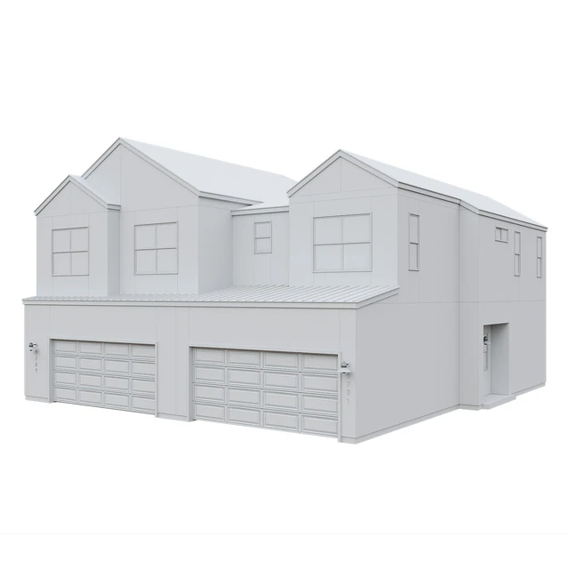 Low Poly American House 02 — Скачать
