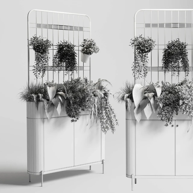 stand wall decor with shelves for the library and closet or showcase plants collection 175 — Descargar