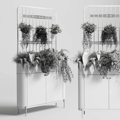 stand wall decor with shelves for the library and closet or showcase plants collection 175 — Ver 2