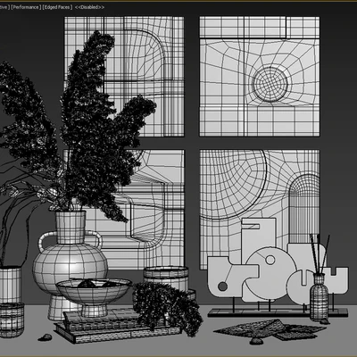 Gypsum panno decorative set — Ver 3