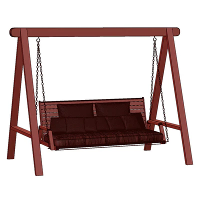 Mary wooden double garden swing MR45 by Bpoint Design / Деревянные садовые качели — Вид 3