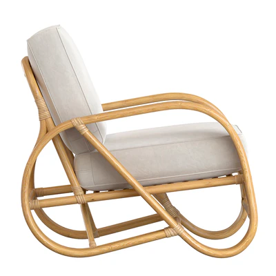 Pretzel Rattan Armchair Standard Lincoln Brooks — Вид 2