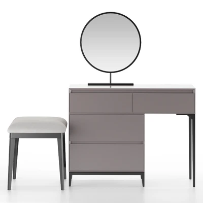 Dressing table HOMARY Gray Makeup Vanity Set — Ver 2