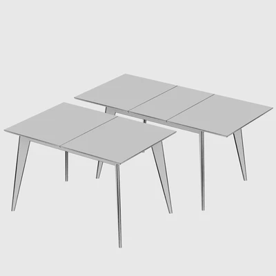 Dining table gray-marble 120-160 cm R-Home — Ver 3