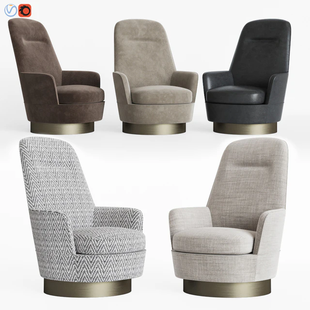 Minotti Jacques Bergere Armchair Fixed — Descargar