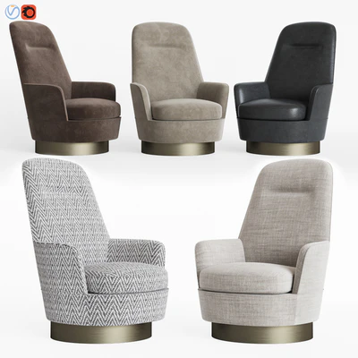 Minotti Jacques Bergere Armchair Fixed — Ver 1