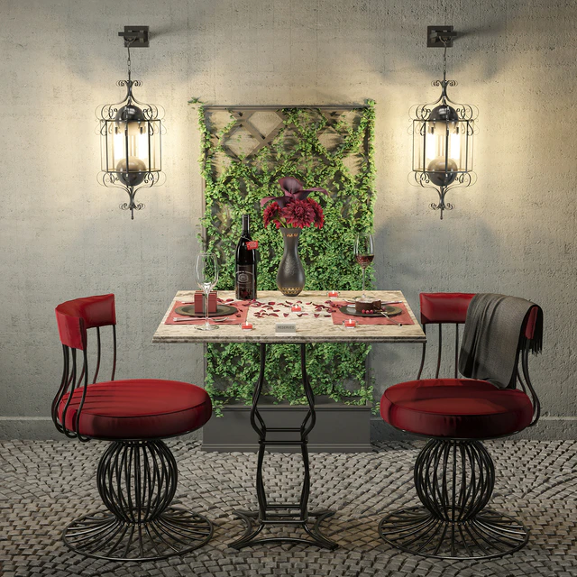 Romantic Dinner Table Outdoor — Скачать