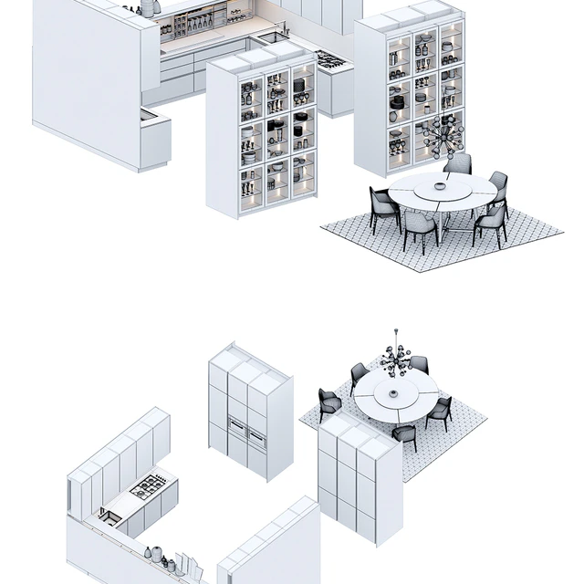 Кухня Poliform Varenna Alea 2 (vray GGX, corona PBR) — Скачать