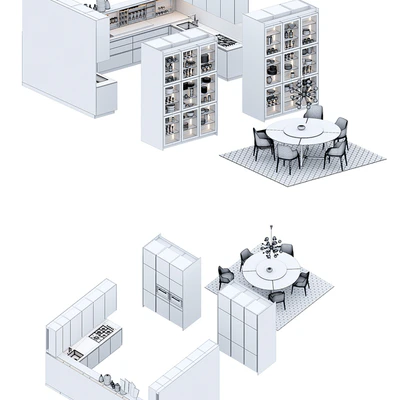 Кухня Poliform Varenna Alea 2 (vray GGX, corona PBR) — Вид 2