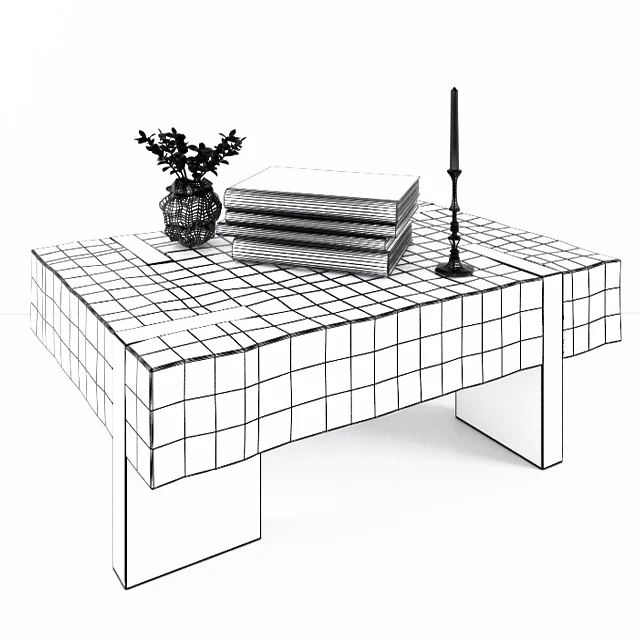 Coffee table from wood and metal — Descargar