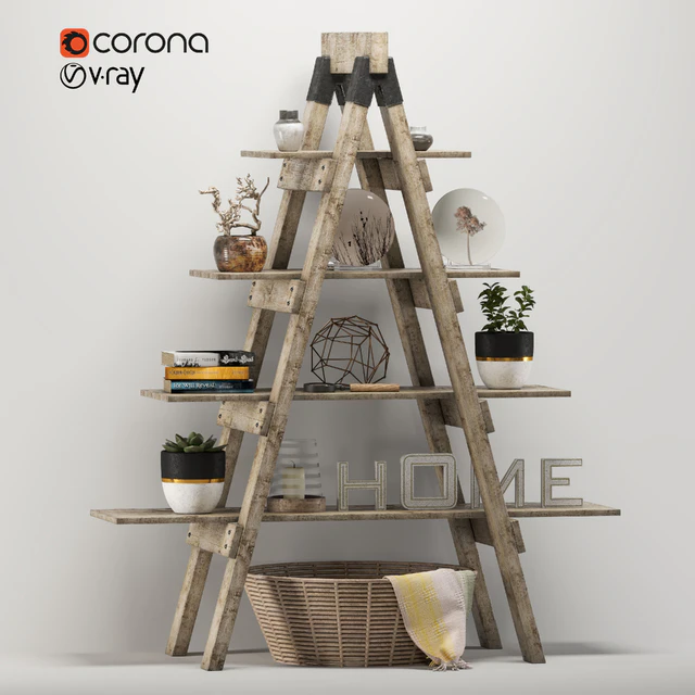 Rustic ladder bookshelf — Descargar