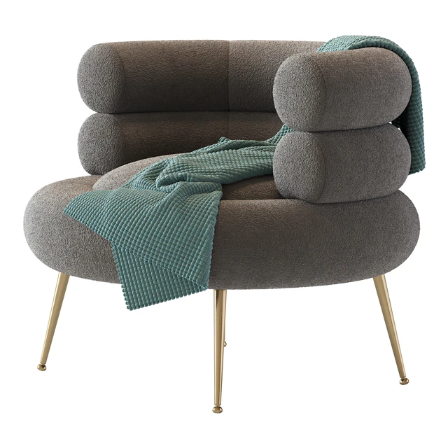 White Barrel Lounge Chair — Скачать