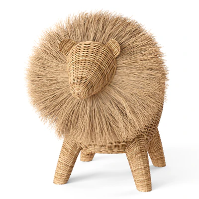 RATTAN ANIMAL BASKET LION Restoration Hardware — Вид 2