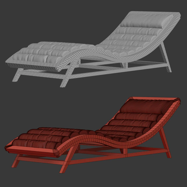 Wooden chaise lounge — Descargar