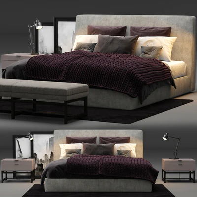 Minotti Powell 121 Bed — Ver 1