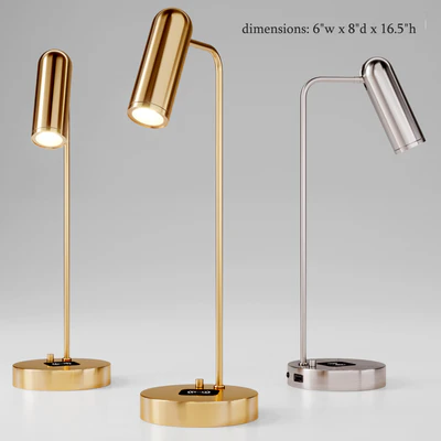 Linear Metal LED Wireless Charging & USB Task Lamp — Скачать