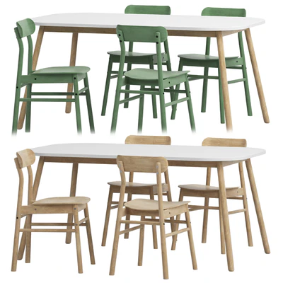 Chairs Ronningen + Wedbu Table from Ikea — Ver 1