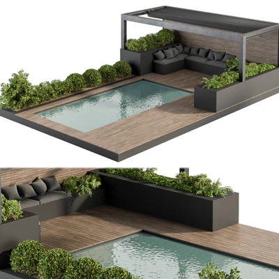 Backyard and Landscape Furniture with Pool 03 — Вид 2
