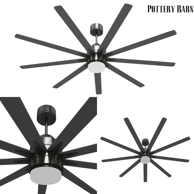 Pottery barn Odyn IndoorOutdoor Ceiling Fan Brushed Nickel With Brushed Nickel Blades — Скачать