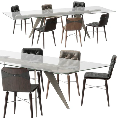 Bontempi Ramos table Kate chairs set — Ver 1