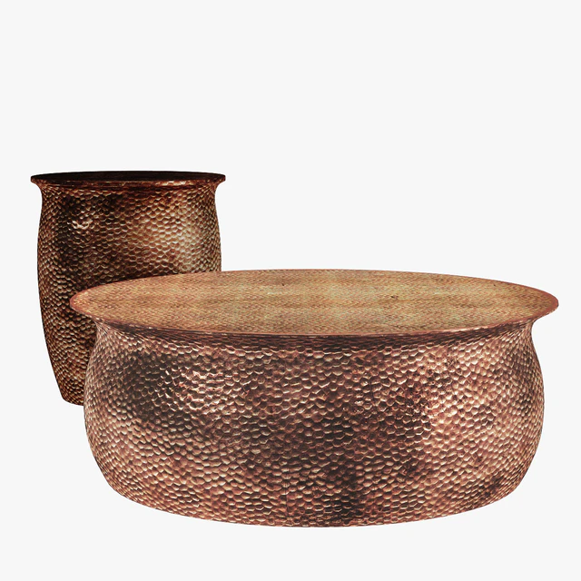 Horizon interseas hammered end and coffee table (rose gold) — Скачать