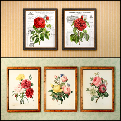 The picture in the frame: 19 pcs (collection 59) Flowers — Ver 3