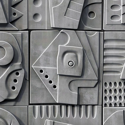 Panel decorative cube square n3 / Panel decorative from cubes square # 3 — Ver 3