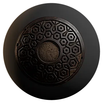 round manhole cover 002 — Descargar