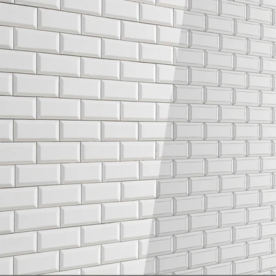 Tile.Tile, white, panel, backsplash, decorative, for kitchen — Ver 2