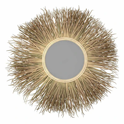Bazar Bizar GRASS MIRROR Round wall mounted rattan mirror — Вид 1
