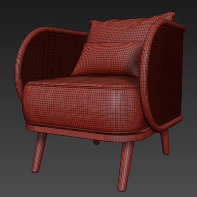 Carry rattan dining chair IK12 / Rattan dining chair — Ver 2
