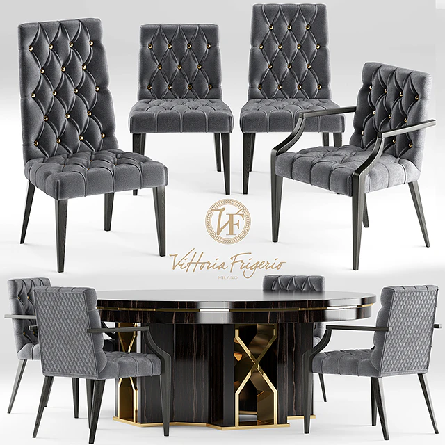 Table and chairs Vittoria Frigerio — Descargar