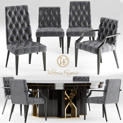 Table and chairs Vittoria Frigerio — Ver 1