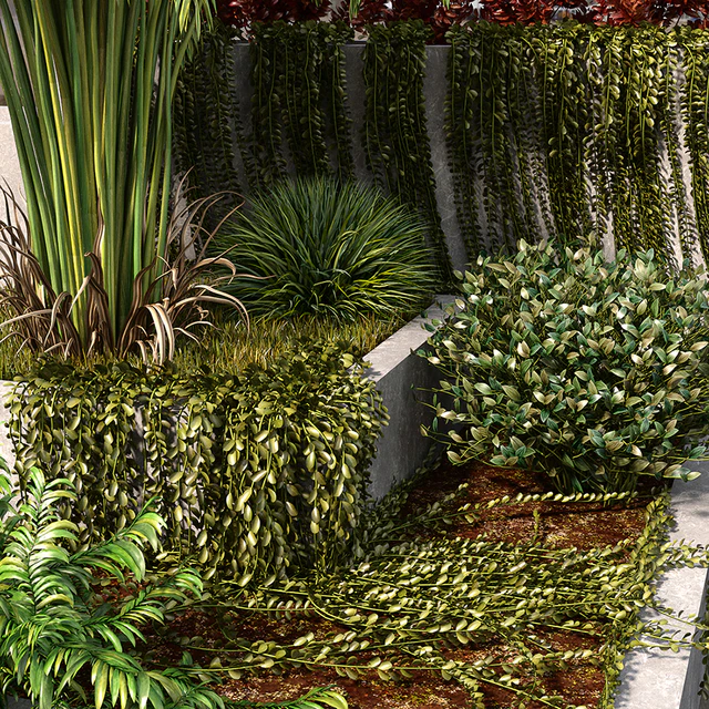 Garden Set with water fountain — Descargar
