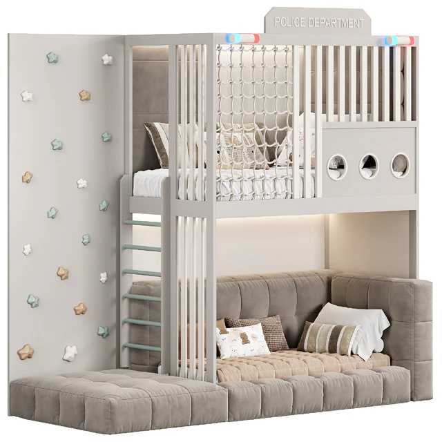Designer two-level bed Kids room — Скачать