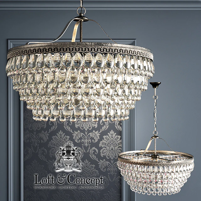 Chandelier Clarissa Glass Drop Petite Round Chandelier — Descargar
