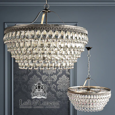 Chandelier Clarissa Glass Drop Petite Round Chandelier — Ver 1