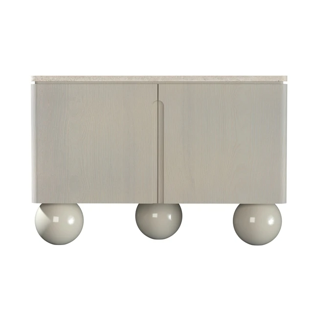 Olbia Commode, Travertine, Memphis, France, Le Berre Vevaud — Descargar