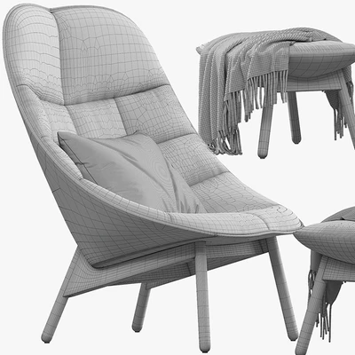 Armchair HAY Uchiwa Lounge Quilted — Ver 2
