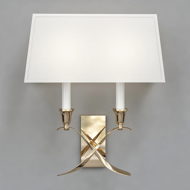 Visual Comfort Cross Bouillotte Small Polished-Nickel Sconce — Скачать