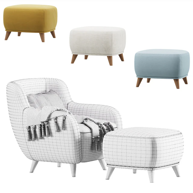Armchair Ansil Happy Light by Divan.ru  /  Кресло Ансил — Скачать