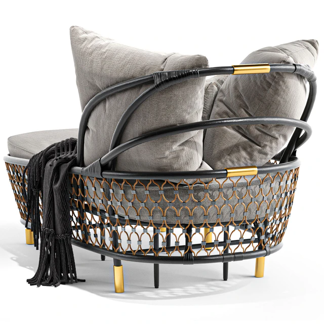 Rattan sun lounger By visionnaire — Descargar