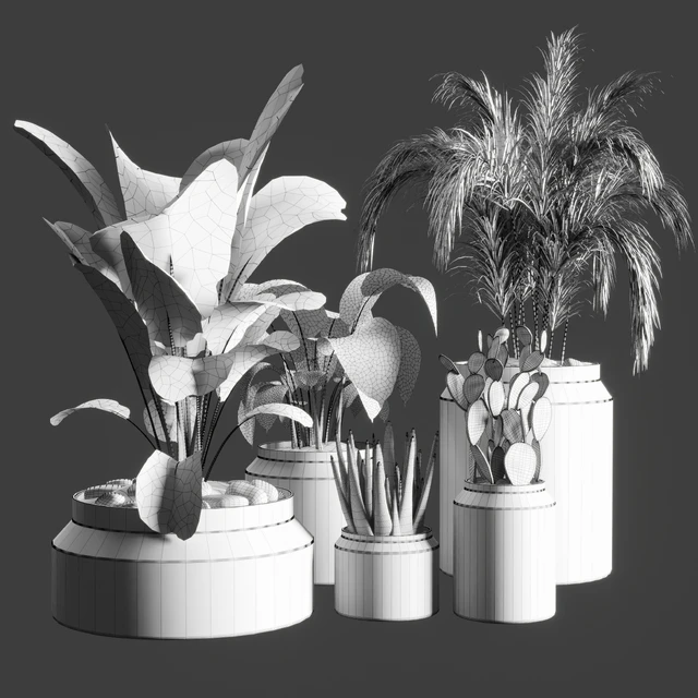 collection Indoor plant 33-concrate vase — Descargar