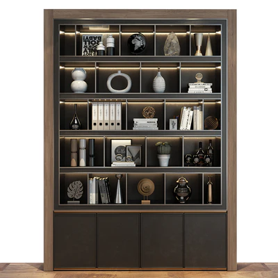 Modern luxury wooden bookshelf GHS-2372 — Ver 1