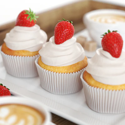 Strawberry cupcakes — Вид 2