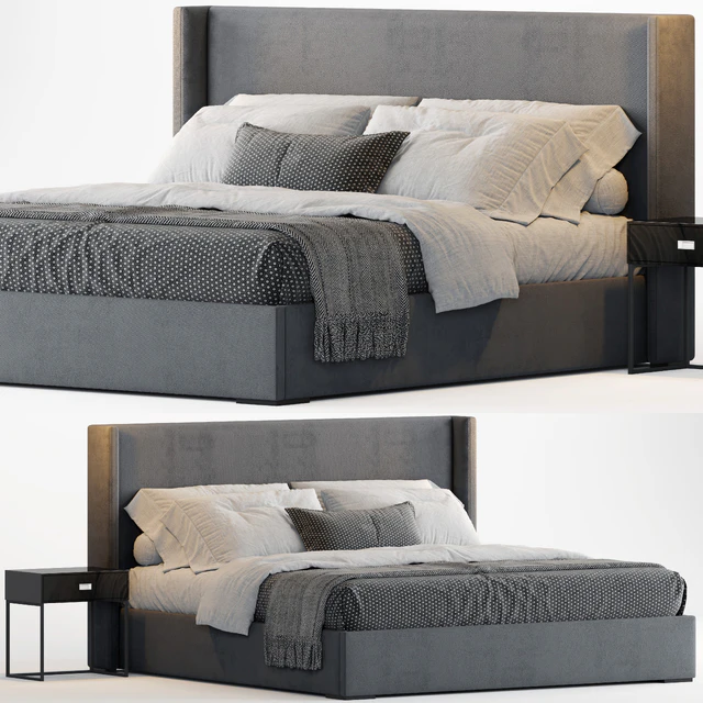 RH Lawson Shelter Nontufted Fabric Bed — Скачать