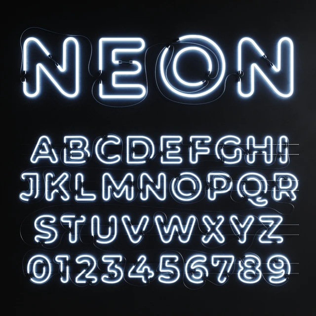 Neon Set 012 Неон Алфавит — Скачать